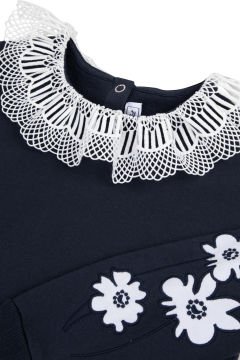 Kız Çocuk Geniş Yakalı Sweatshirt