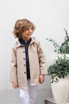 Erkek Çocuk Bej Trenchcoat