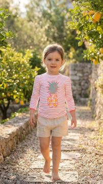 Kız Çocuk UV Korumalı T-Shirt