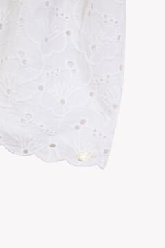 Kız Bebek Beyaz Koton Elbise