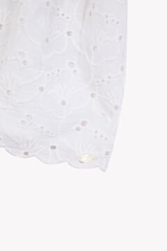 Kız Bebek Beyaz Koton Elbise