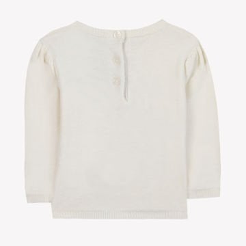 Kız Çocuk Çiçek Nakışlı Kazak