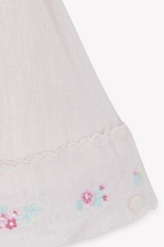 Kız Bebek Pembe Keten Elbise