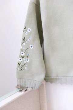 Kız Çocuk Geniş Yakalı Sweatshirt