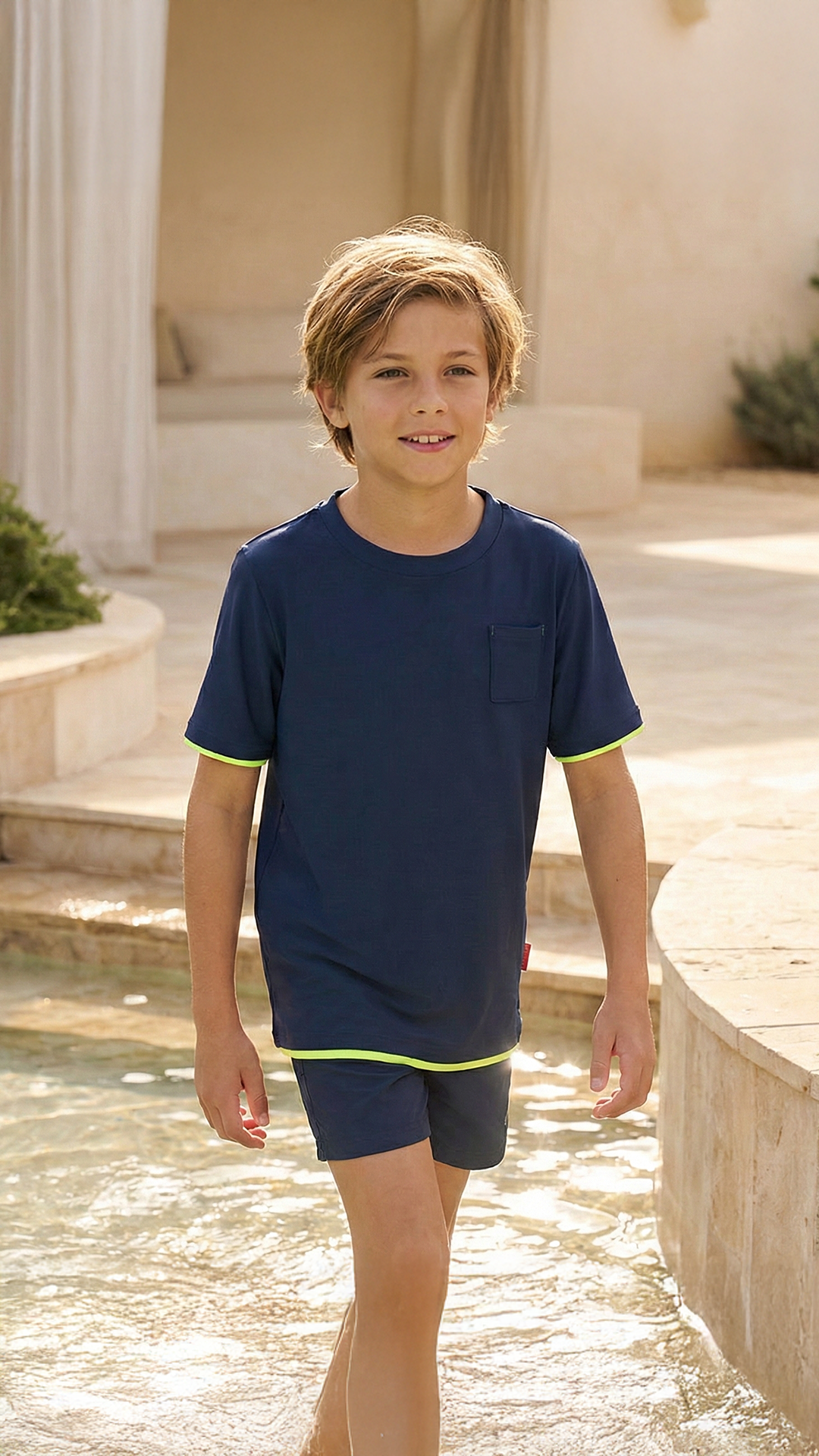 Erkek Çocuk UV Korumalı Kısa Kollu T.Shirt