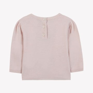 Kız Bebek Çiçek Nakışlı Kazak