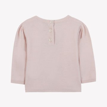 Kız Bebek Çiçek Nakışlı Kazak