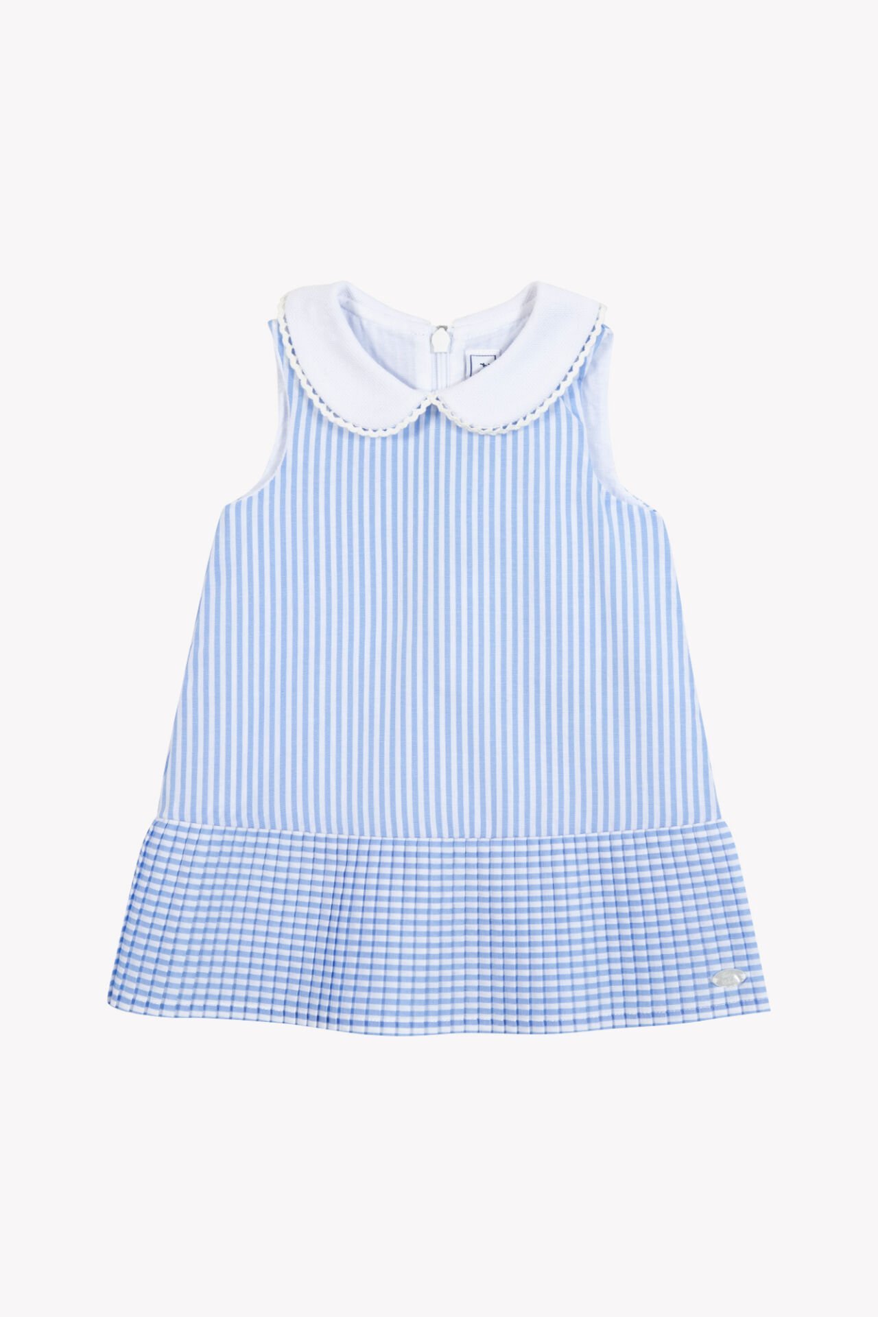 Kız Bebek Mavi Çizgili Elbise