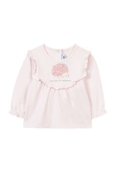 Kız Bebek Kirpi Baskılı T-Shirt