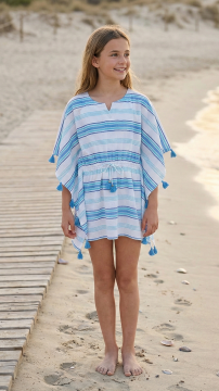 Kız Çocuk Kaftan Plaj Elbisesi