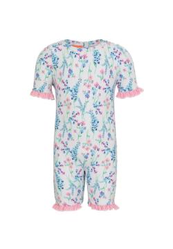 Kız Bebek UV Korumalı Tulum Mayo English Floral
