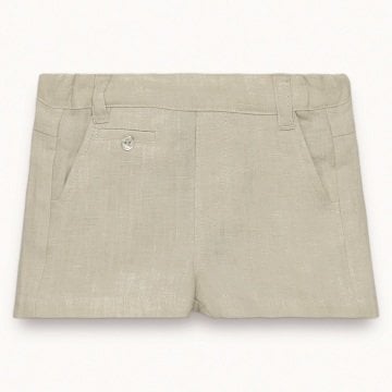 Klasik Model Keten Şort
