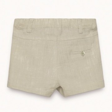 Klasik Model Keten Şort