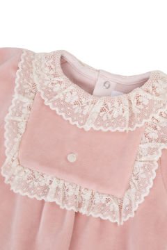 Kız Bebek Dantel Yakalı Şık tulum