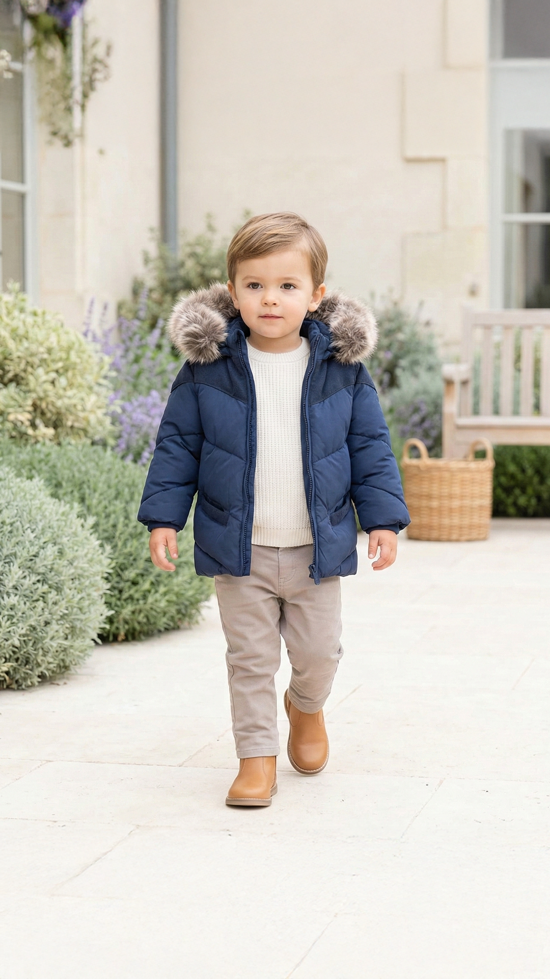 Erkek Bebek Lacivert Doudoune Mont