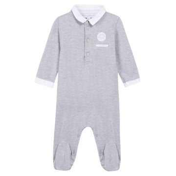 Erkek Bebek Pamuklu Polo Yaka Tulum