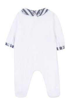 Erkek Bebek Garda Yakalı Kadife Tulum