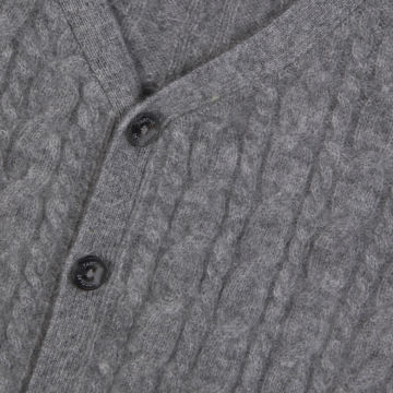 Erkek Bebek Saç Örgülü Kaşmir Hırka