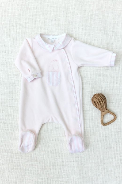 Kız Bebek Garda Yakalı Kadife Tulum