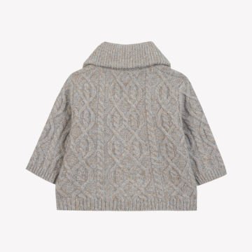 Erkek Çocuk Saç Örgülü Yün Hırka