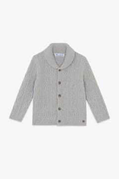 Erkek Çocuk Saç Örgülü Yün Hırka