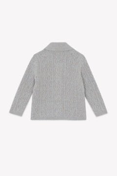 Erkek Çocuk Saç Örgülü Yün Hırka