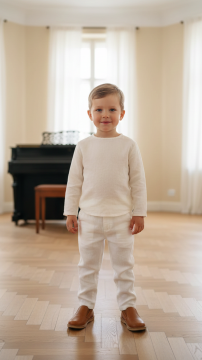 Erkek Bebek Keten Pantalon