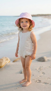 Kız Bebek Kanvas Şapka