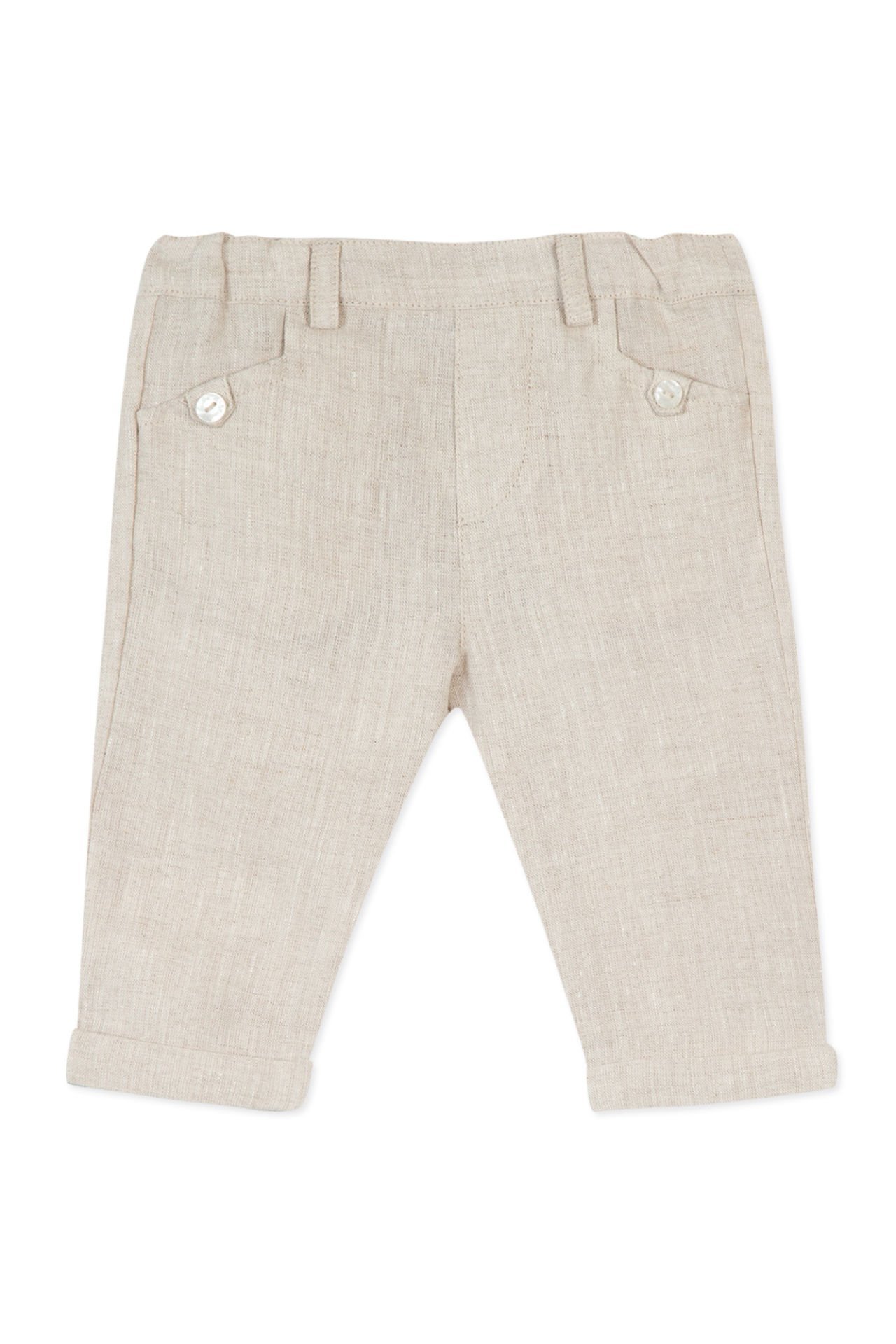 Erkek Bebek Keten Pantalon