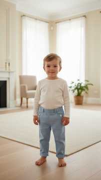 Erkek Bebek Keten Pantalon