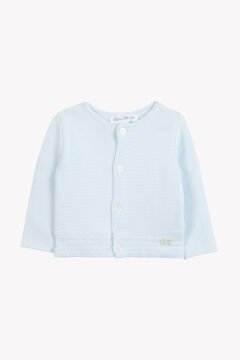 Erkek Bebek Mavi Triko Hırka