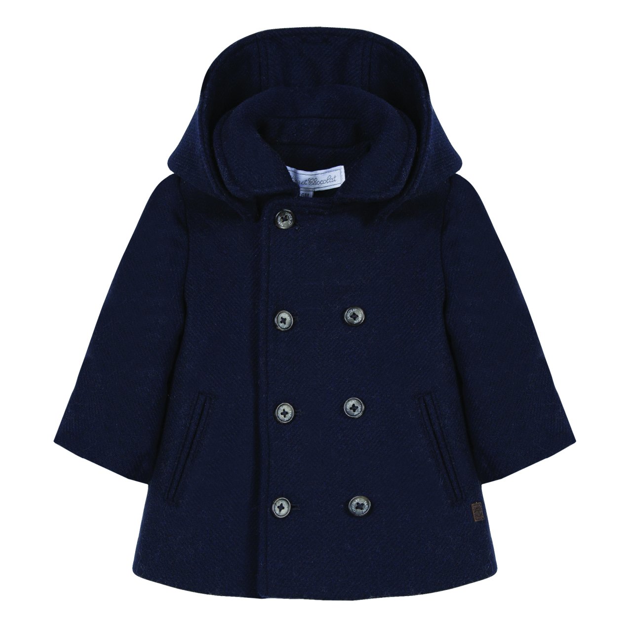 Erkek Çocuk Kapüşonlu Yün Manto