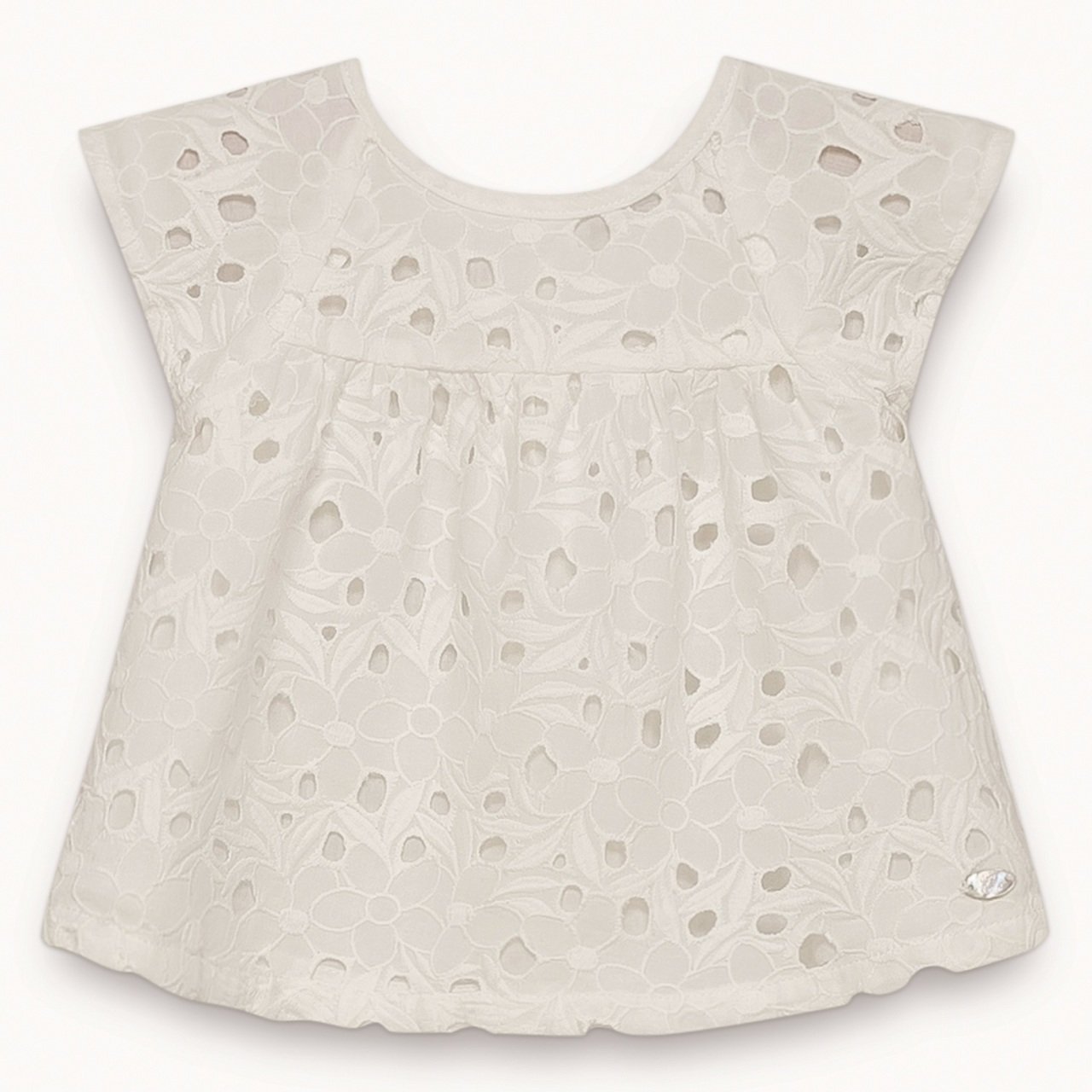 Kısa Kollu Beyaz Bluz