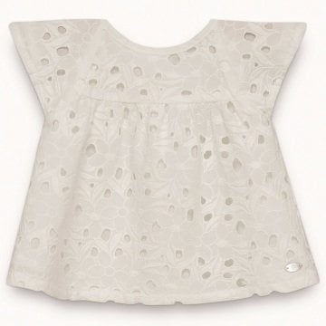 Kısa Kollu Beyaz Bluz