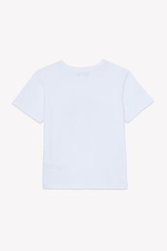 Erkek Çocuk Önü Baskılı T-Shirt Beyaz