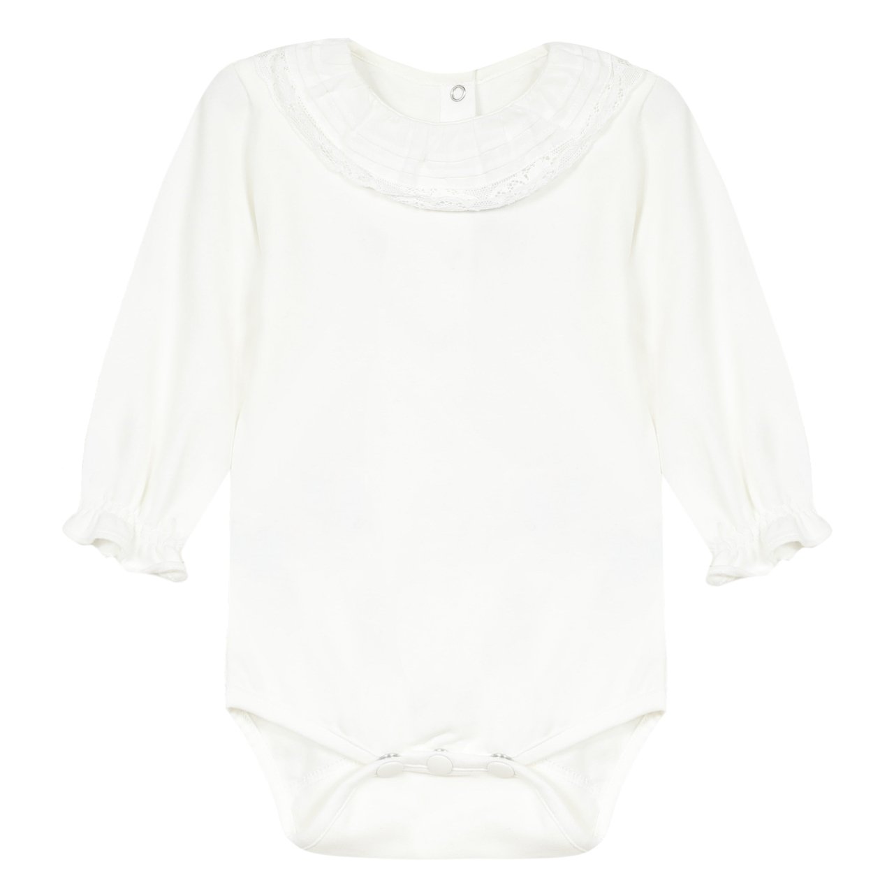 Kız Bebek Ekru Fisto Yakalı Body