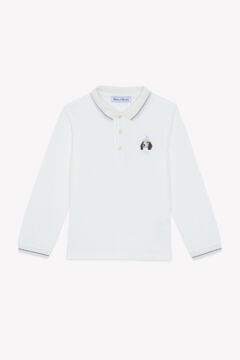 Erkek Çocuk Uzun Kollu Polo T-Shirt Ekru