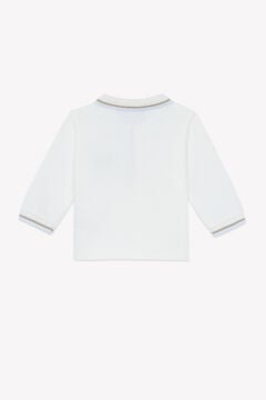 Erkek Bebek Uzun Kollu Polo T-Shirt Ekru