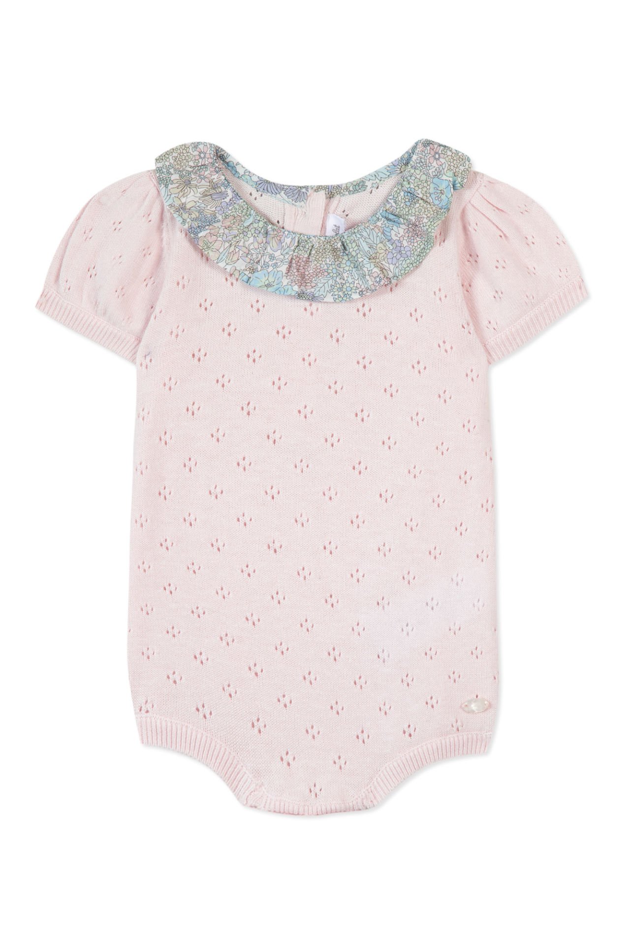 Kız Bebek Kısa Bacaklı Triko Tulum