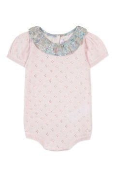 Kız Bebek Kısa Bacaklı Triko Tulum