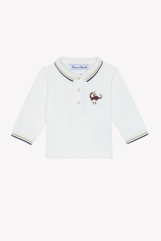Erkek Bebek Uzun Kollu Polo T-Shirt Sable