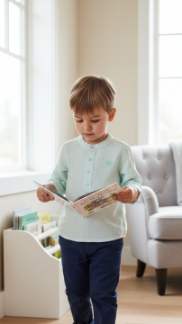 Erkek Çocuk Çizgili Coton - Keten Gömlek