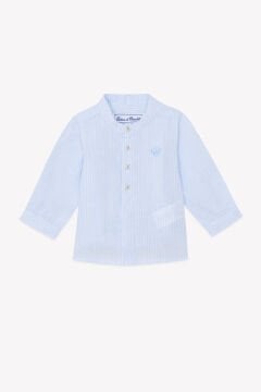 Erkek Çocuk Çizgili Coton - Keten Gömlek