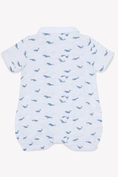 Erkek Bebek Polo Yaka Şortlu Kısa Tulum