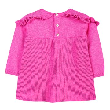 Kız Bebek Uzun Kollu Yuvarlak Yaka Elbise