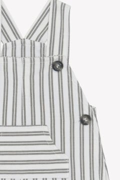 Erkek Bebek Çizgili Coton Salopet