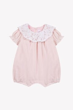 Kız Bebek Pembe Kısa Bacaklı Tulum