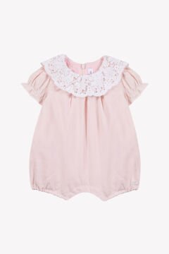 Kız Bebek Pembe Kısa Bacaklı Tulum