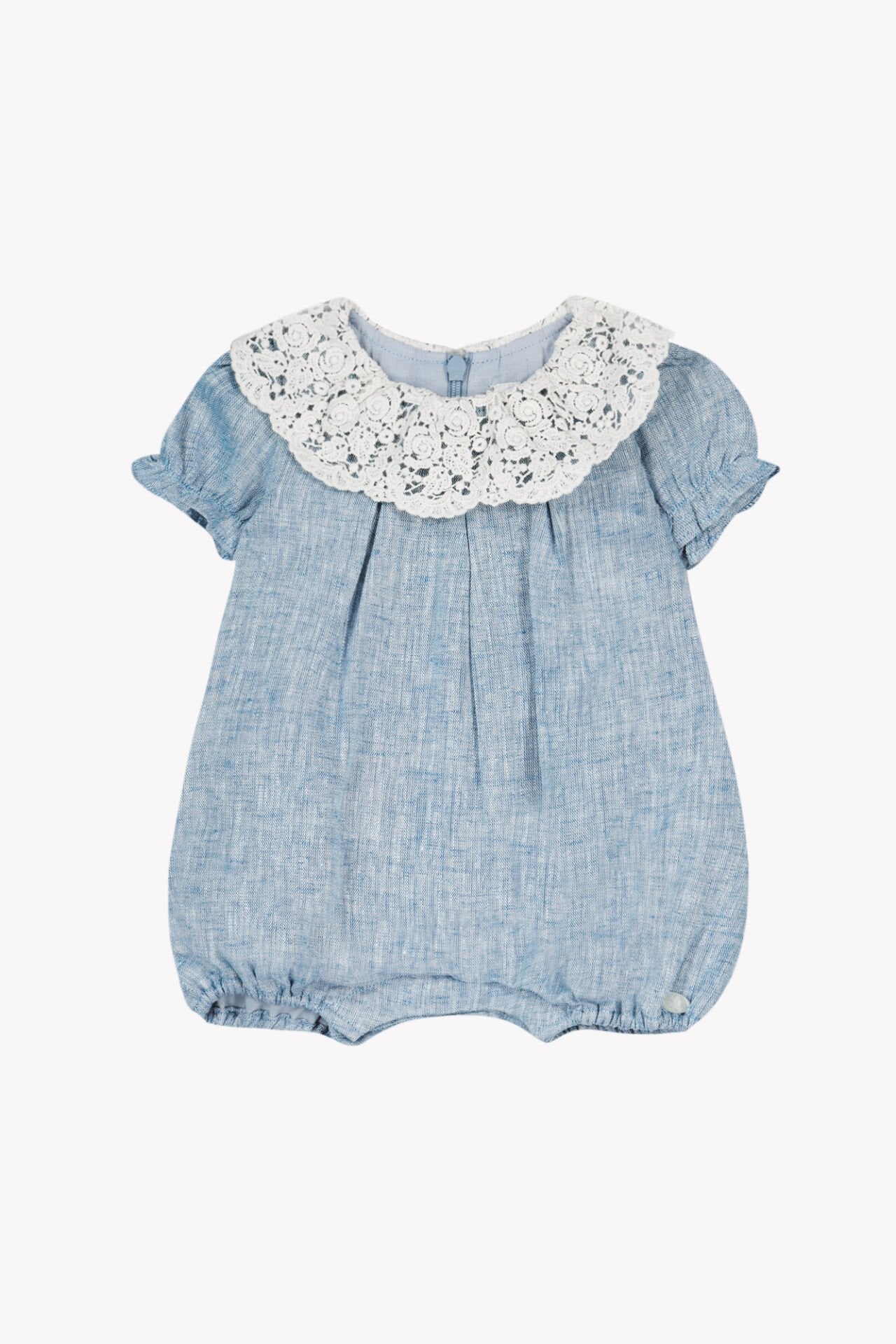 Kız Bebek Mavi Kısa Bacaklı Tulum