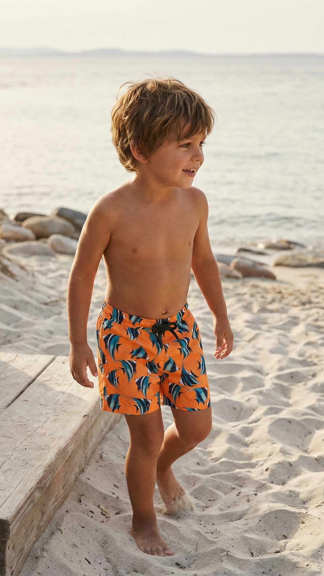 Erkek Çocuk Şort Mayo Angle Fish